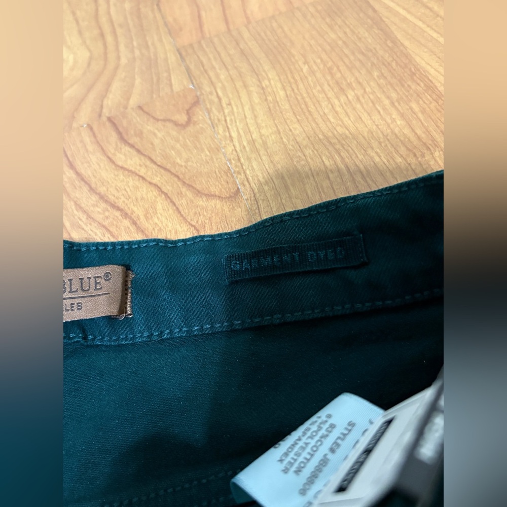 Judy Blue Tummy Control Wide Leg Jeans Size 11 Teal Green High-Waisted Cropped - Picture 8 of 16